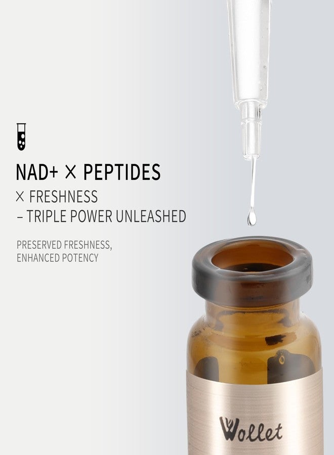 Wollet Anti Aging Peptide Serum – Collagen, NAD+, Niacinamide & Hyaluronic Acid | Lifting & Skin Renewal Without Microneedling | Wrinkle Repair, Firming & Brightening | Fragrance-Free - Image 2